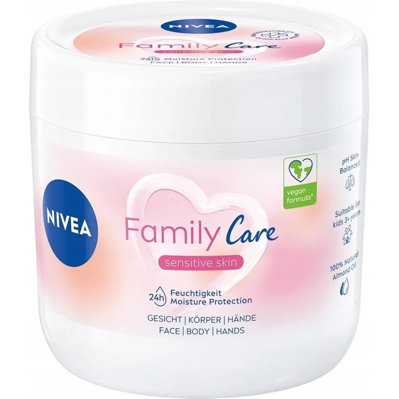 Nivea Family Care Feuchtigkeitscreme 450ml für Gesicht, Körper & Hände