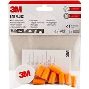 3M™ Gehörschutzstöpsel 1100, Weichschaum, 35 dB, Orange, 4 Paar
