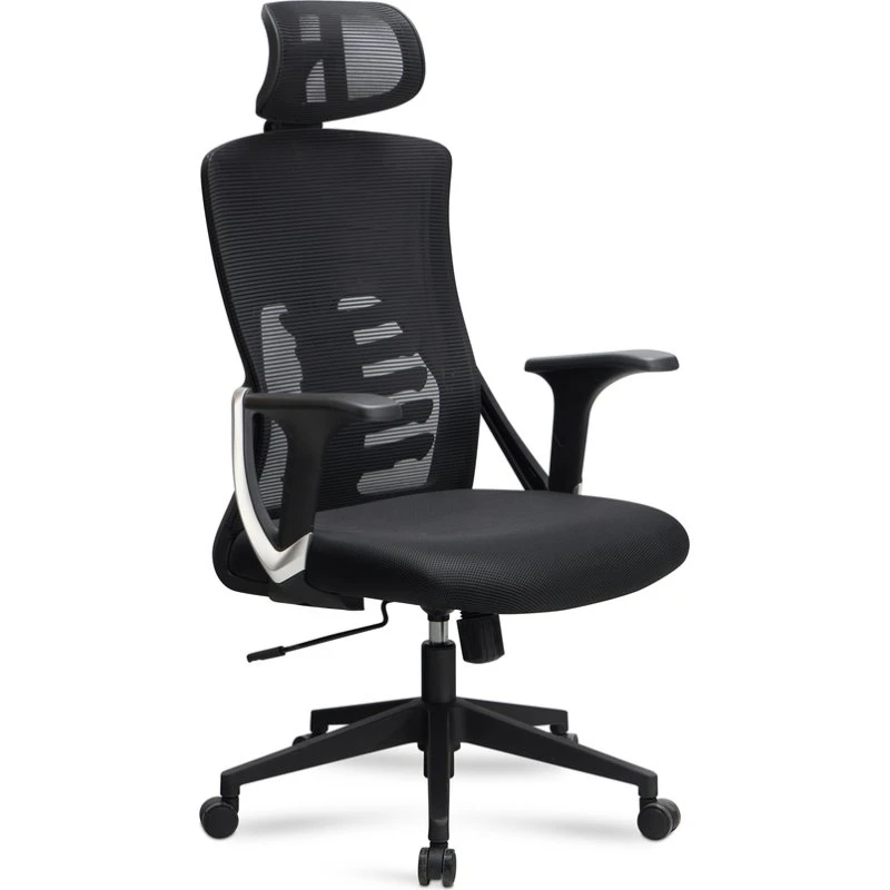 Amstyle SPM1.447 Bürostuhl Schwarz Mesh, ergonomisch, bis 120 kg