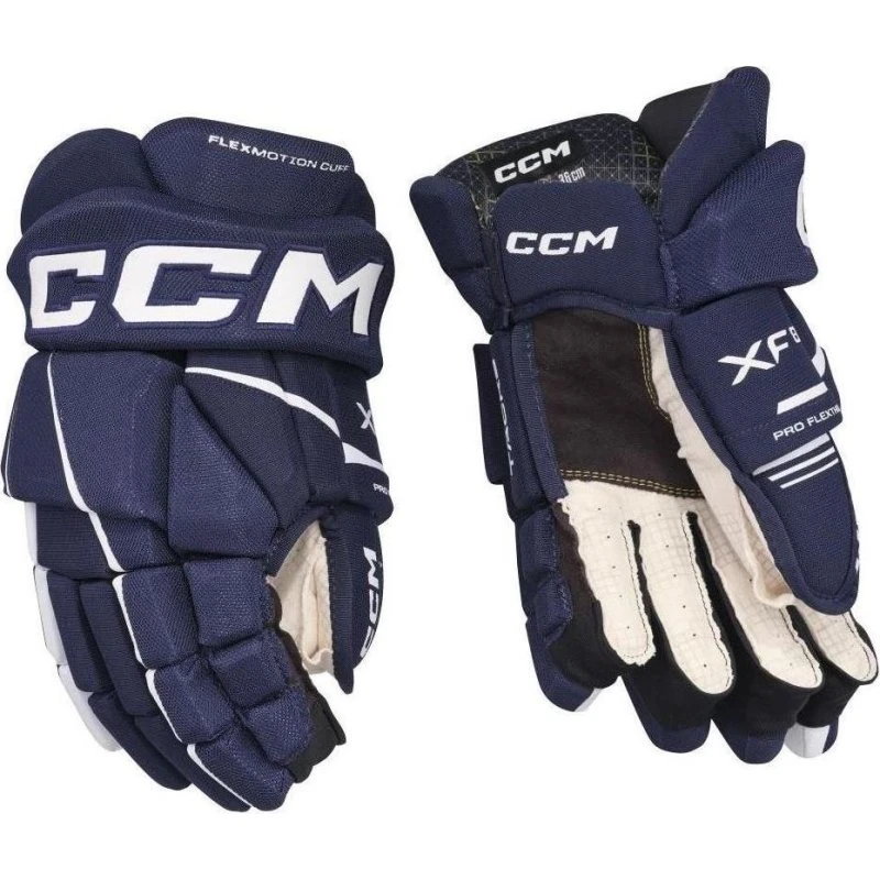 CCM Tacks XF 80 Eishockeyhandschuhe Senior Navy/Weiß 13 Zoll