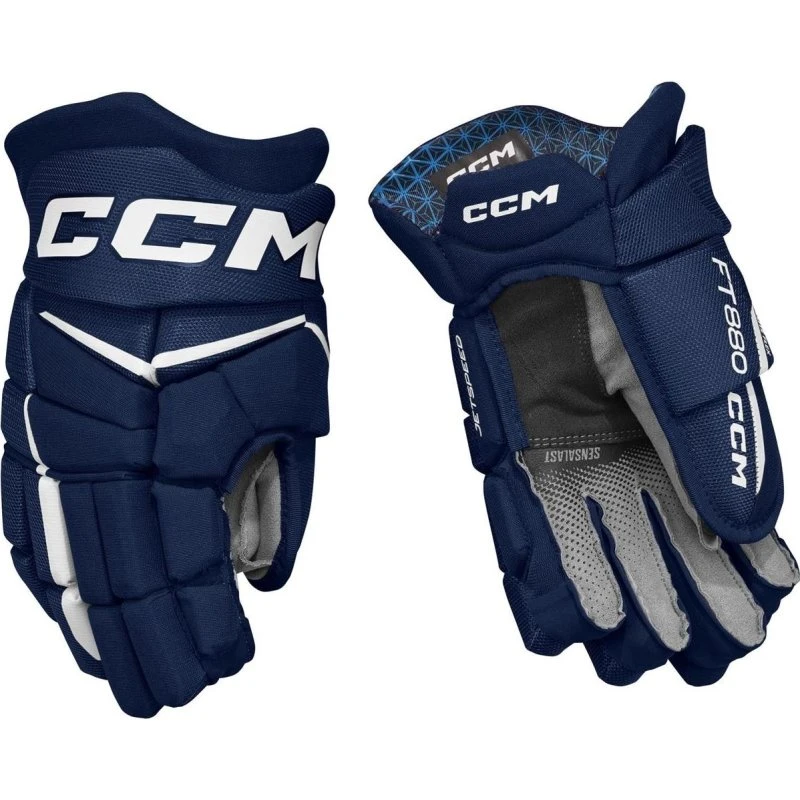 CCM Jetspeed FT880 Jr Handschuhe Navy/Weiß