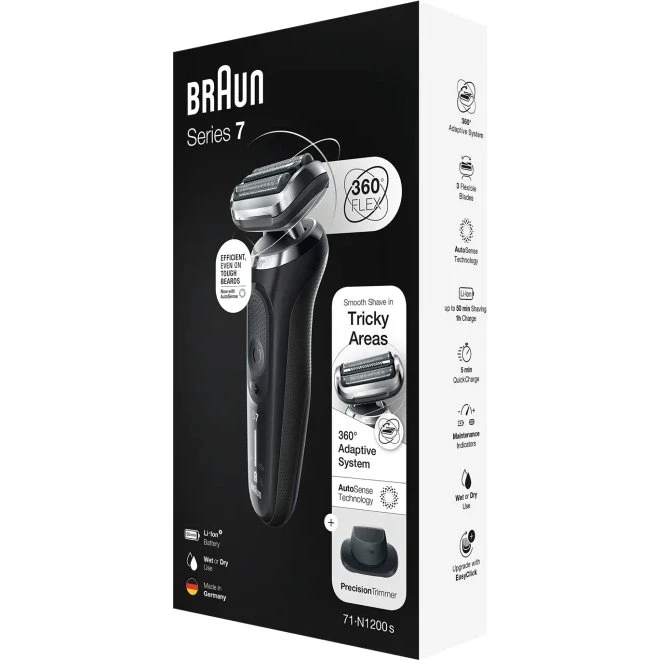 Braun Series 7 Rasierer 71-N1200s, Schwarz