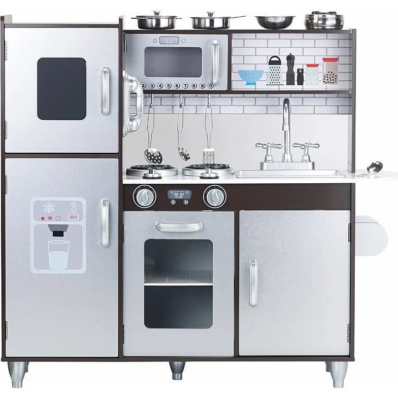 Playtastic Premium Kinder-Spielküche aus Holz mit Zubehör