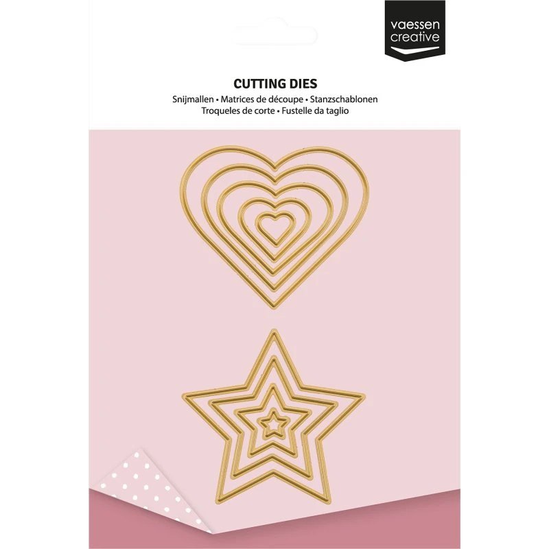 Vaessen Creative Stanzschablonen Sterne & Herzen 10 Stück