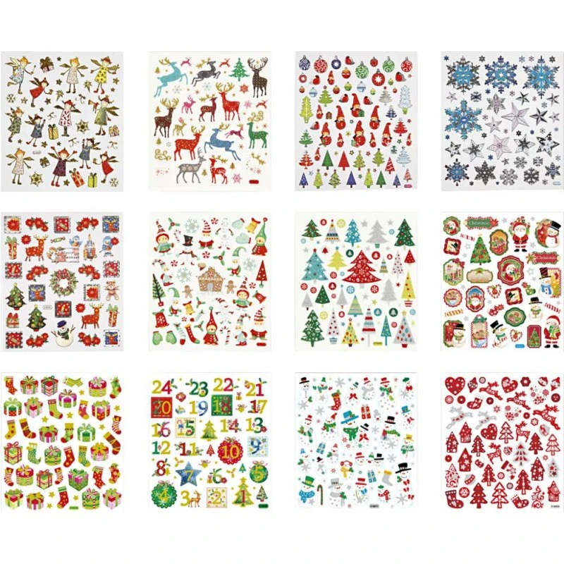Stickerbuch Weihnachten, 12 Bögen, 584 Sticker, 15x16,5 cm
