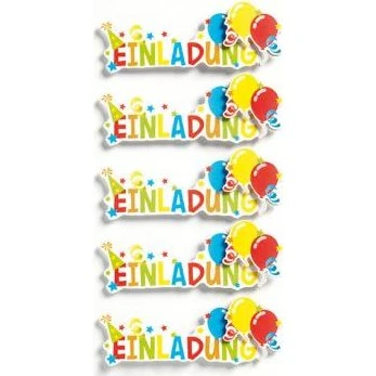 Creative-Sticker Einladung 78 x 125 mm bunt