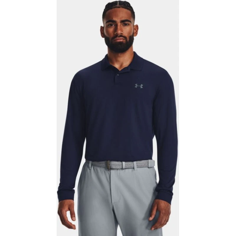 Under Armour Performance 3.0 LS Polohemd Midnight Navy XXXL