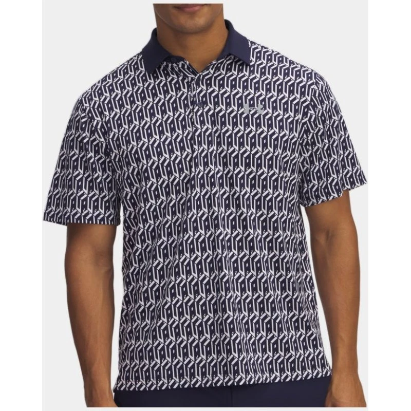 Under Armour Playoff 3.0 Print Polo Herren, dunkelblau/gemustert