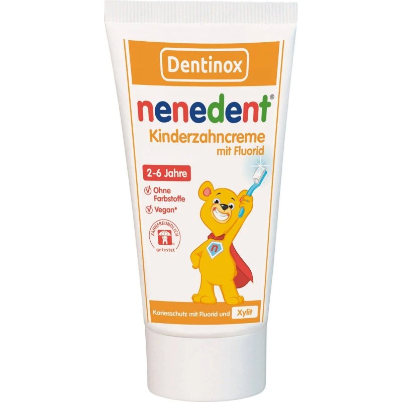 nenedent Kinderzahncreme mit Fluorid 500 ppm, 2-6 Jahre
