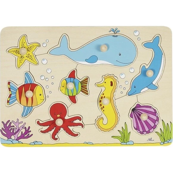 goki Holz Steckpuzzle Unterwasserwelt 8-tlg. 30 x 21 cm