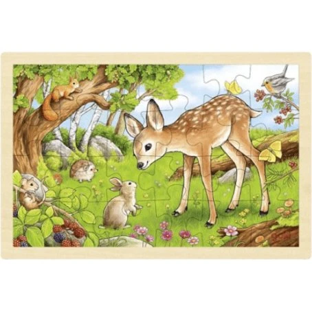 GoKi 57325 Einlegepuzzle Rehkitz, 30x20 cm