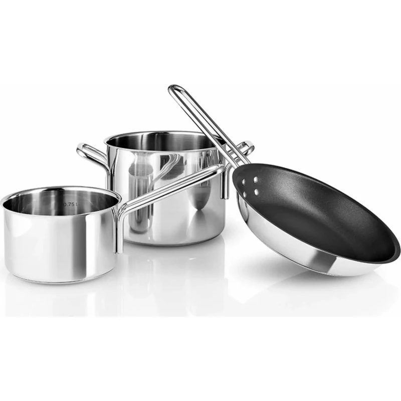 Eva Solo Edelstahl-Topf/Bratpfanne-Set 3-teilig