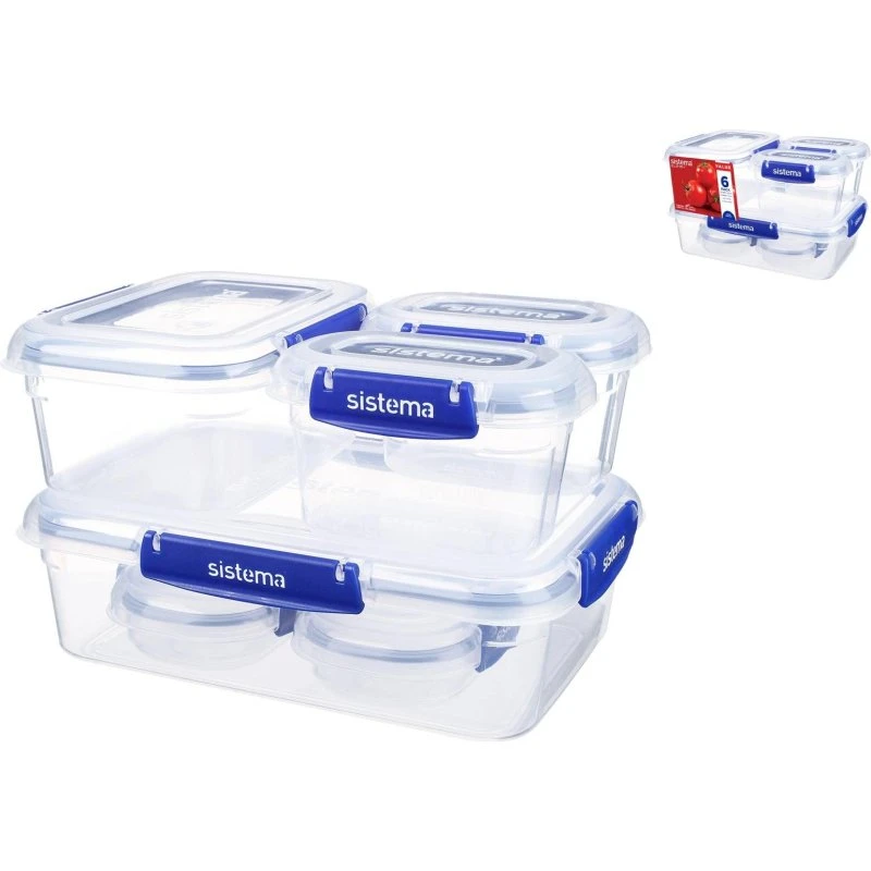Sistema Klip It Plus 6er-Pack Blau