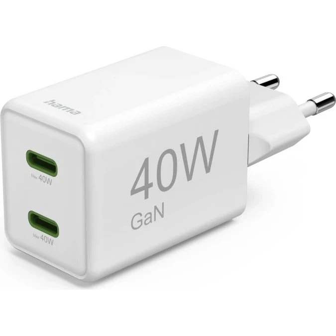 Anker 00125146 GaN-Ladegerät 40 W, 2x USB-C, Weiß