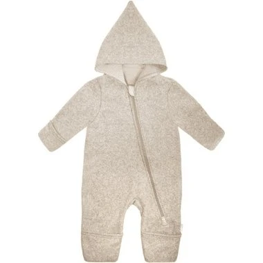 Maximo GOTS-Baby-Overall Baumwollfleece, Reißverschluss, Jerseyfutter