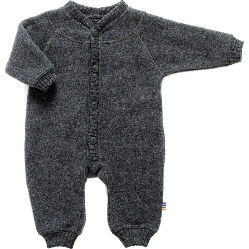 joha Baby Wollfleece-Overall dunkelgrau