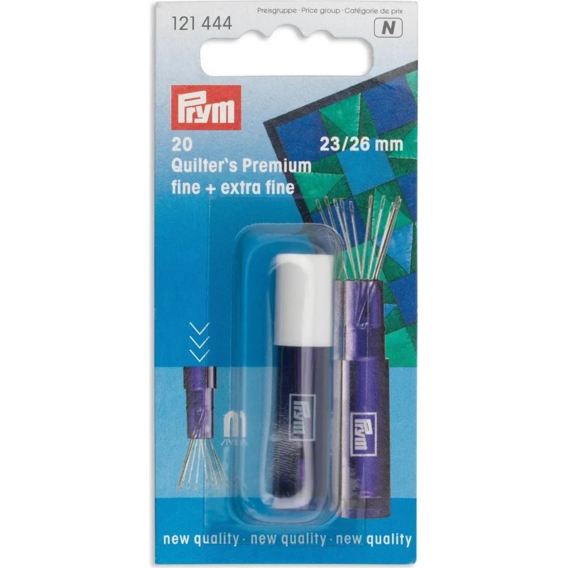Prym Quilting-Nähnadeln Premium fein 26mm, 20 Stück