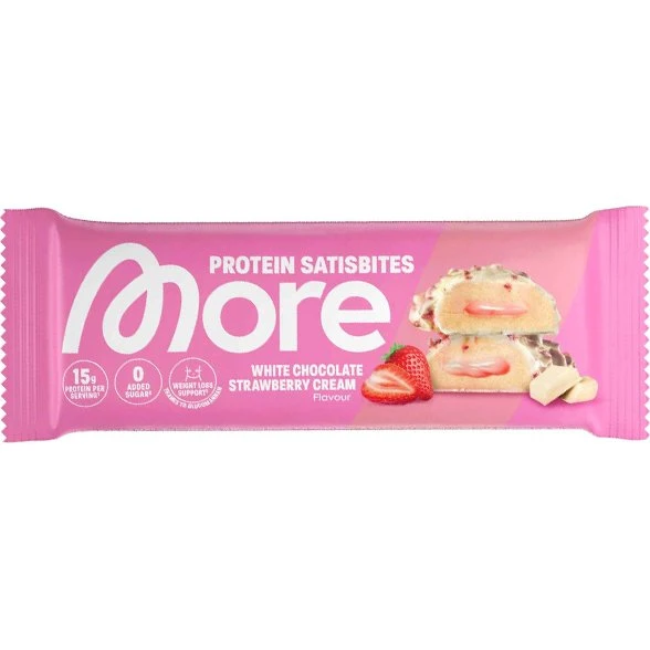 More Nutrition Protein Satisbites White Chocolate Strawberry Cream 50g