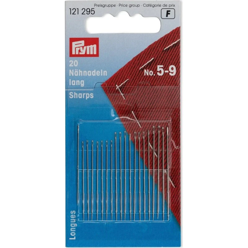 Prym 121297 Nähnadeln lang, Ø 0,5 mm, 32 mm, Silber