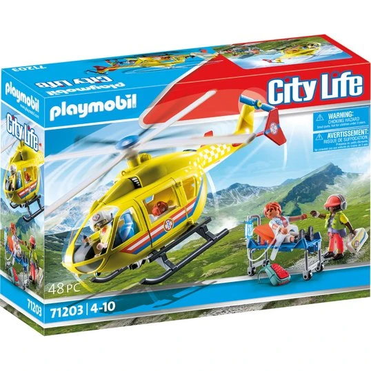 Playmobil 71203 Rettungshelikopter mit beweglichen Rotorblättern