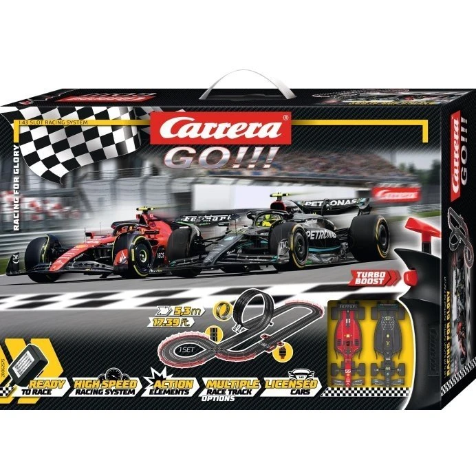 Carrera GO!!! Racing für Glory Ferrari SF-23 vs Mercedes-AMG F1 W14