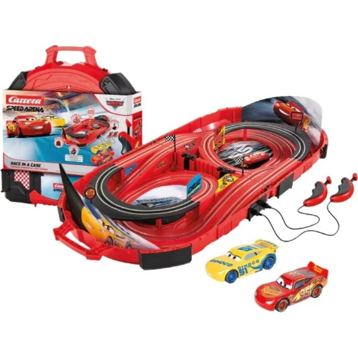 Carrera Speed Arena Disney Pixar Cars 1:50 Rennbahn im Koffer