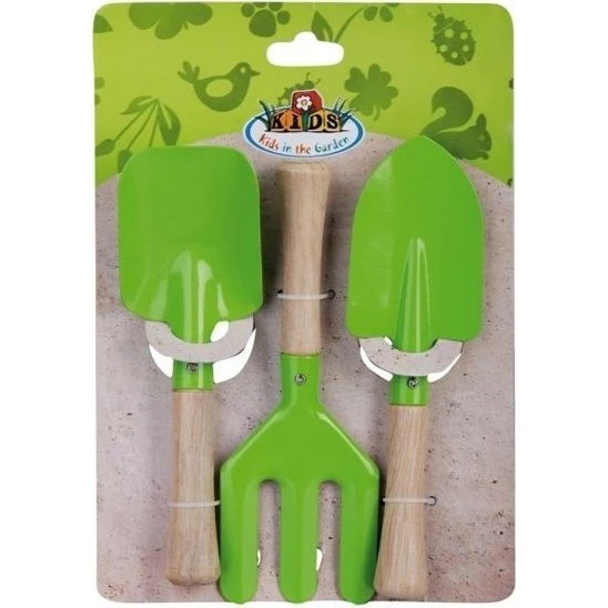Esschert Design Kinderwerkzeug-Set 3-teilig grün