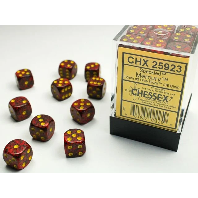 Chessex Speckled Mercury W6 12mm 36er Set