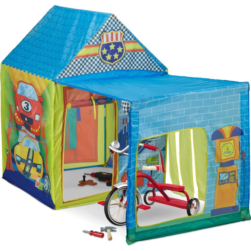 Relaxdays Spielzelt Autowerkstatt, 109 x 146 x 75 cm