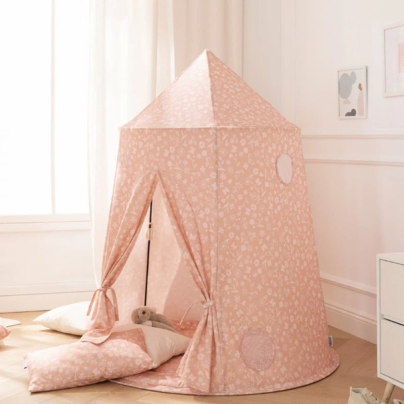 howa Kinderzelt Flowers apricot mit Bodenmatte 140cm