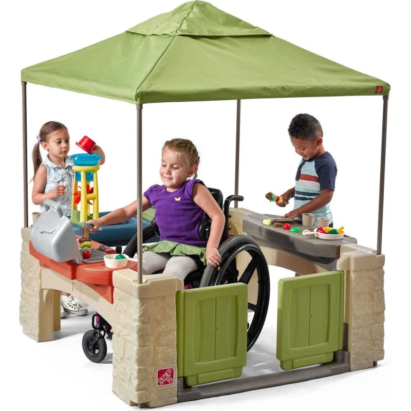 Step2 All Around Playtime Patio – barrierefreies Spielhaus ab 2 Jahren