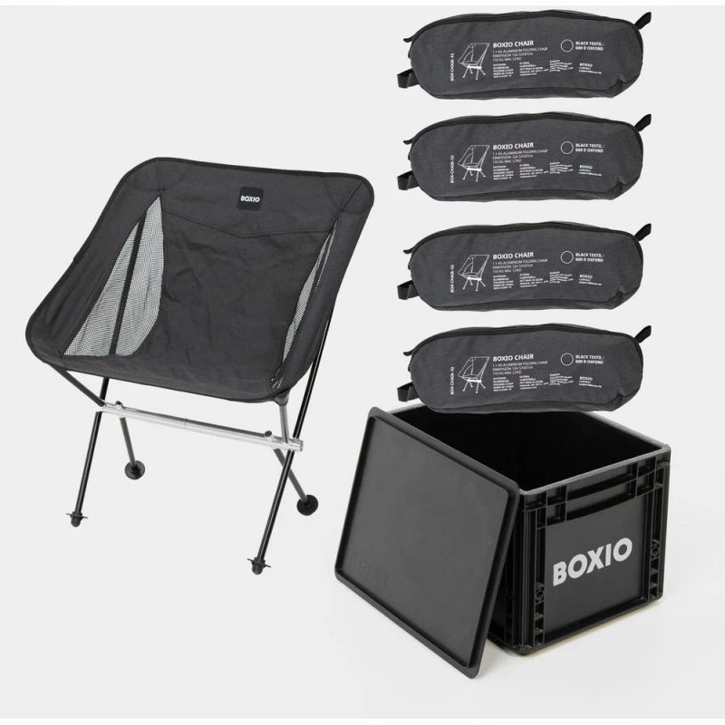 BOXIO CHAIR 4er-Set in SOLO – Ultraleichter Campingstuhl