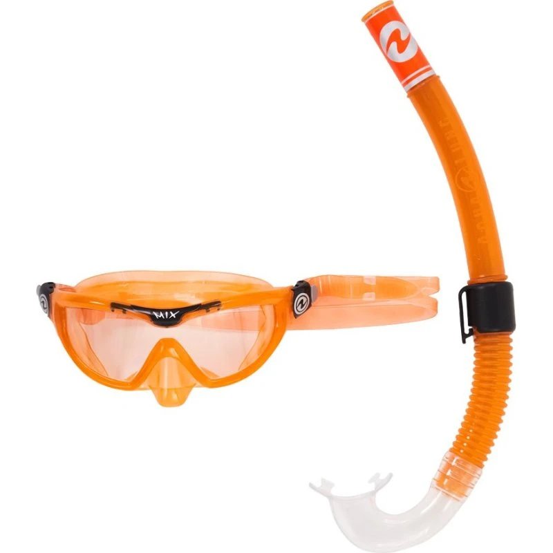 Aqualung Combo Schnorchelset Kinder 4-8 Orange/Schwarz