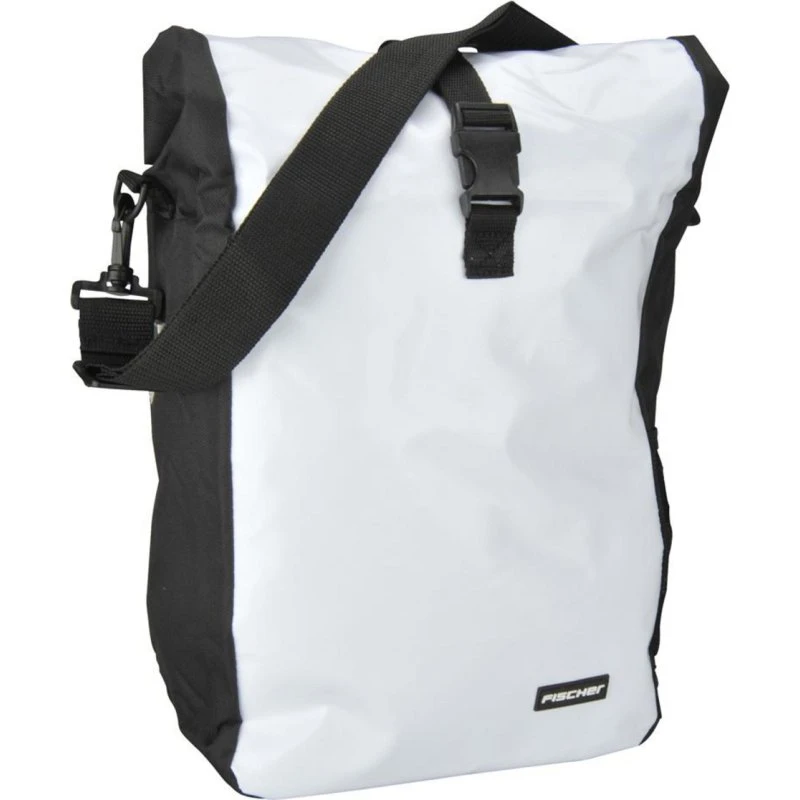 Fischer Gepäckträgertasche Kurier 18 L Weiß-Schwarz