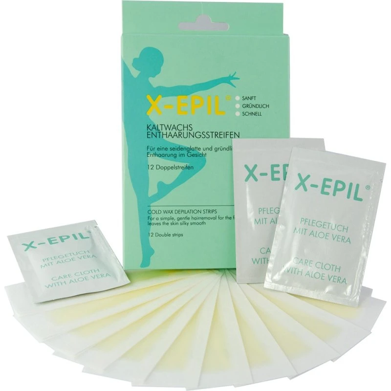 X-Epil Kaltwachs-Gesichtsstreifen 12 Doppelstreifen