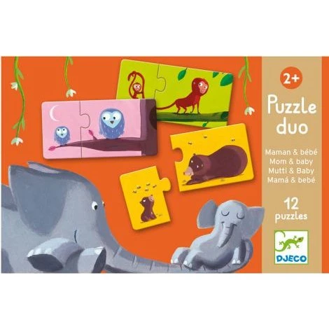 Djeco Puzzle Duo: Mami & Kind ab 2 Jahren