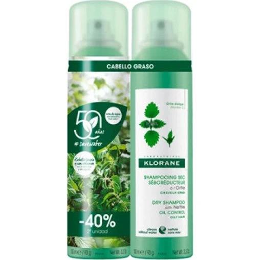 Klorane Trockenshampoo Brennnessel 2x150ml