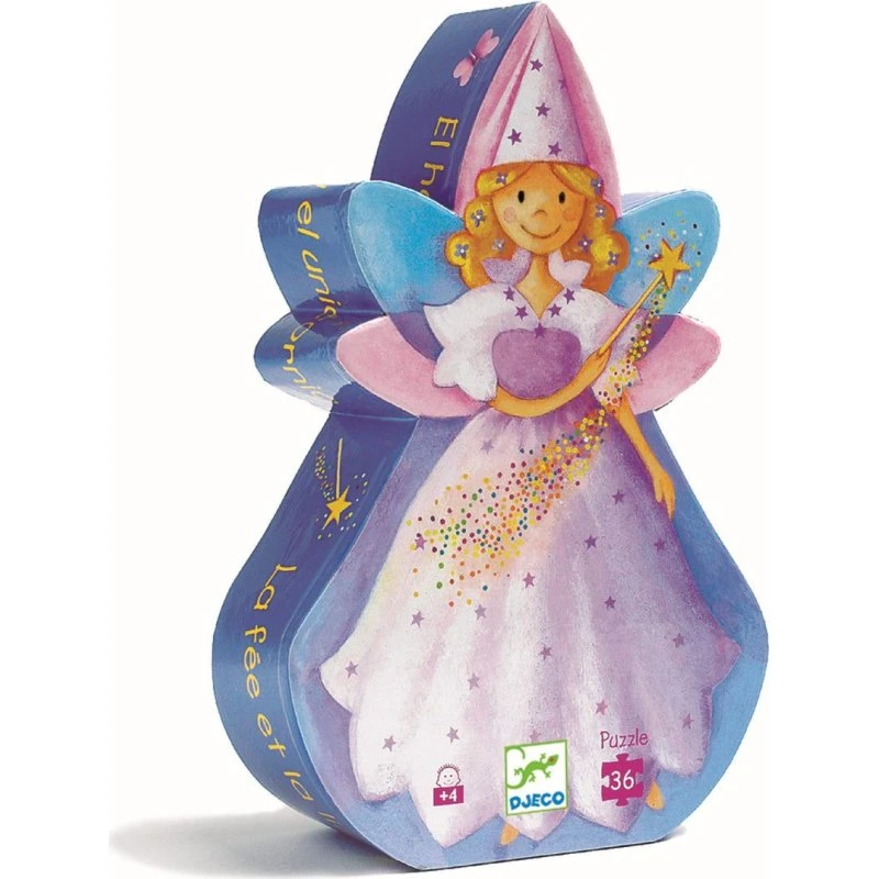 Djeco Fee und Einhorn Silhouetten-Puzzle 36 Teile