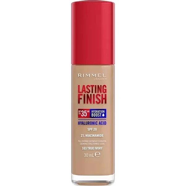 Rimmel Lasting Finish 35H Hydration Boost Foundation 103 True Ivory 30ml