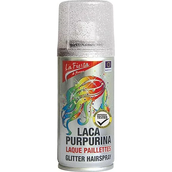 Party x People Glitterhaarspray Silber 125 ml