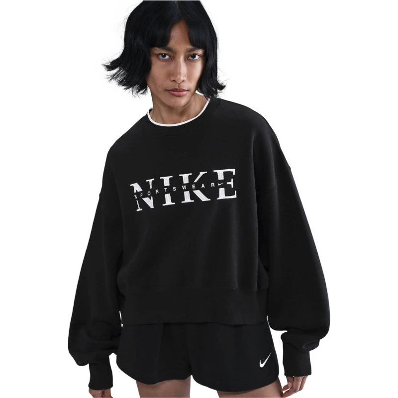 Nike Sportswear Phoenix Fleece Oversized Sweatshirt Damen schwarz