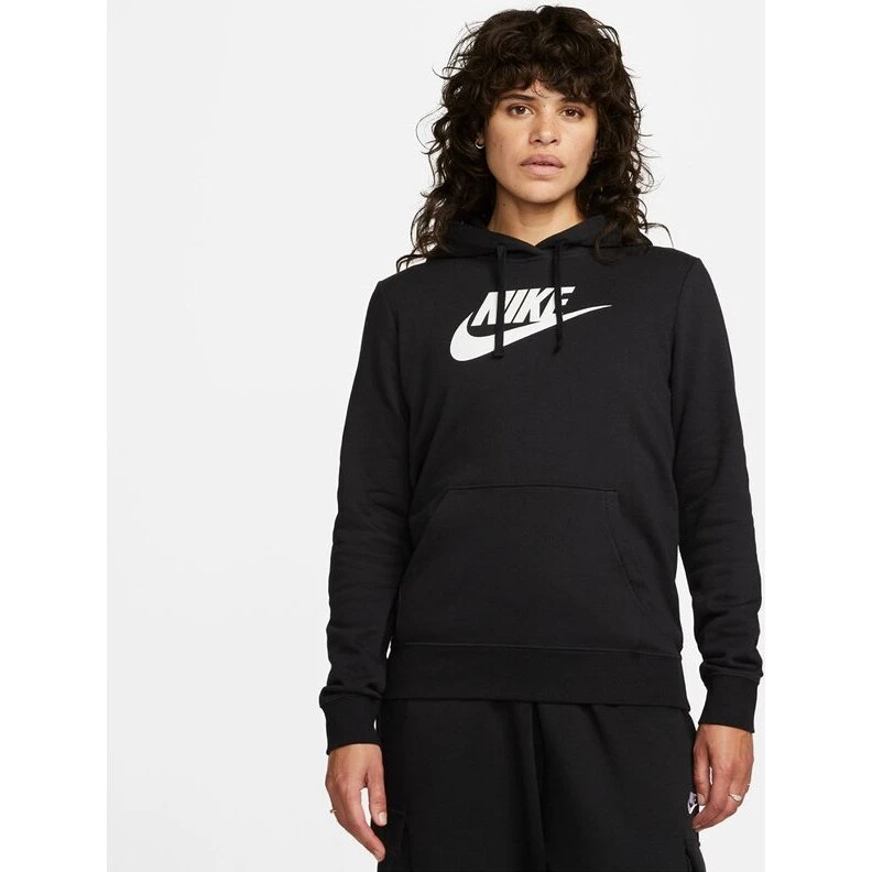 Nike Sportswear Club Fleece Hoodie Damen schwarz weiß