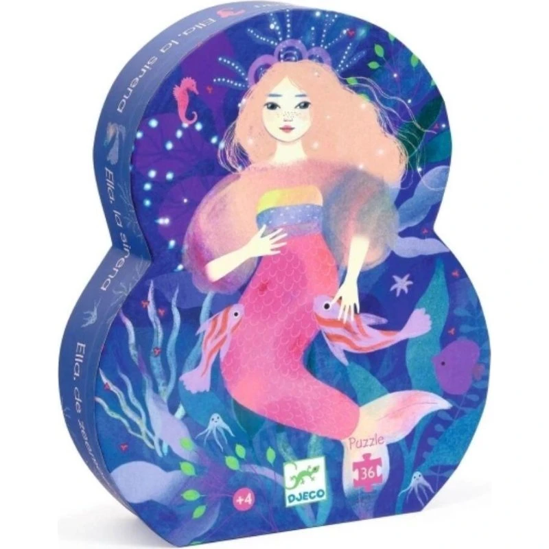 Djeco Puzzle Ella die Meerjungfrau, 36 Teile