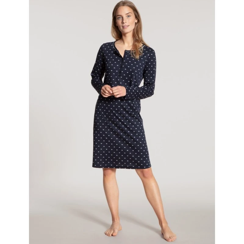 Calida Damen Sleepshirt Dark Lapis Blue