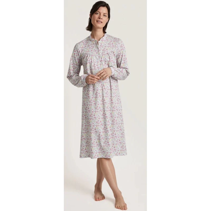 CALIDA Soft Cotton Nachthemd mit Satinband, Langarm