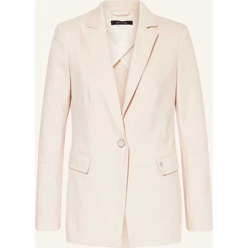 Comma Taillierter Blazer aus Baumwollmix