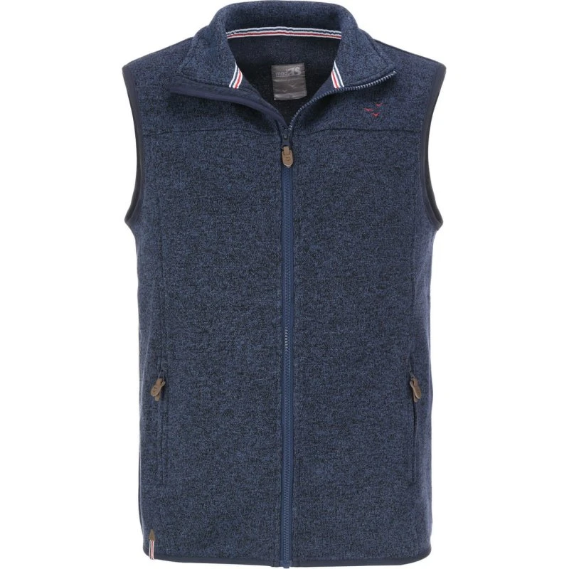 modAS Herren Fleeceweste Unifarben mit Reißverschluss