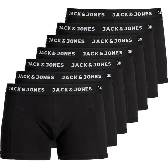 Jack & Jones JACHUEY 7er Pack Boxershorts Schwarz