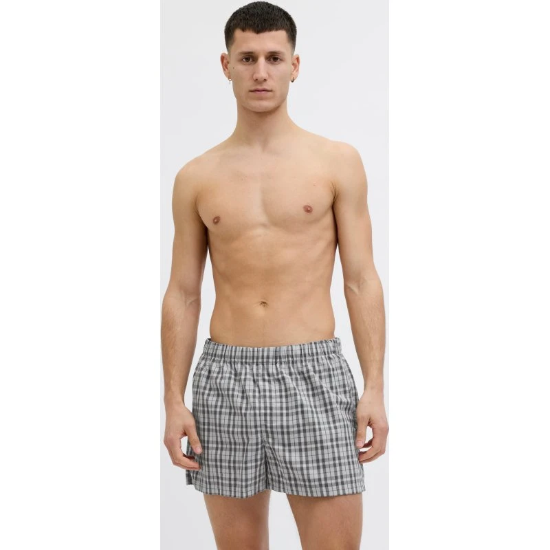 Jack & Jones 3er Set Boxershorts Schwarz, Weiß, Grau kariert