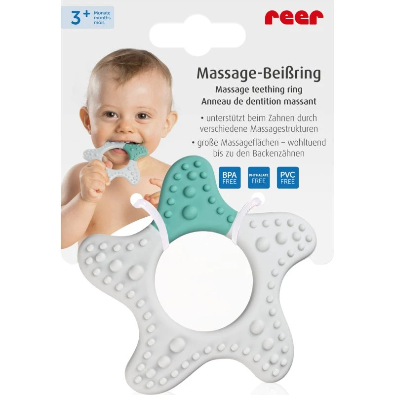 Babymassage-Beißring Stern aus Silikon